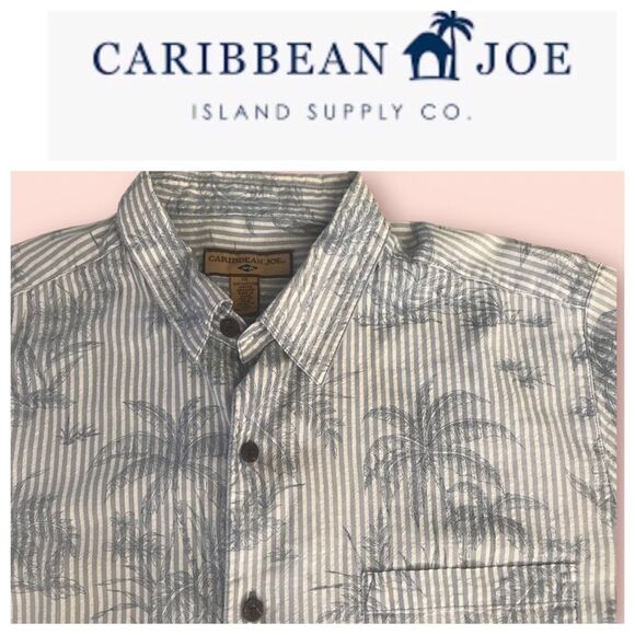 Vintage 90s Caribbean Joe Hawaiian Cotton Buttondown Shirt - Picture 2 of 8